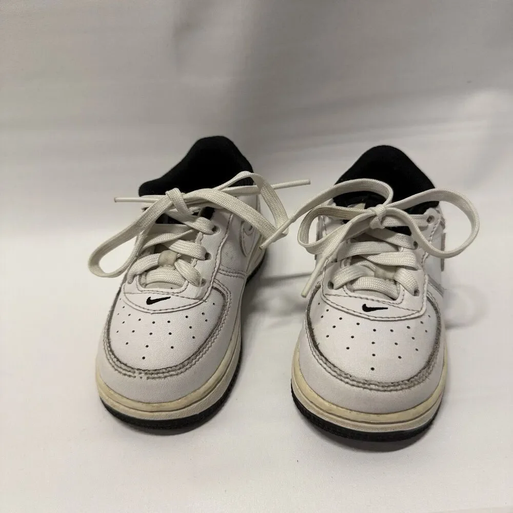 Nike Air Force 1 Low Toddler Unisex Shoe Size 6C White Black Contrast DV1342-100